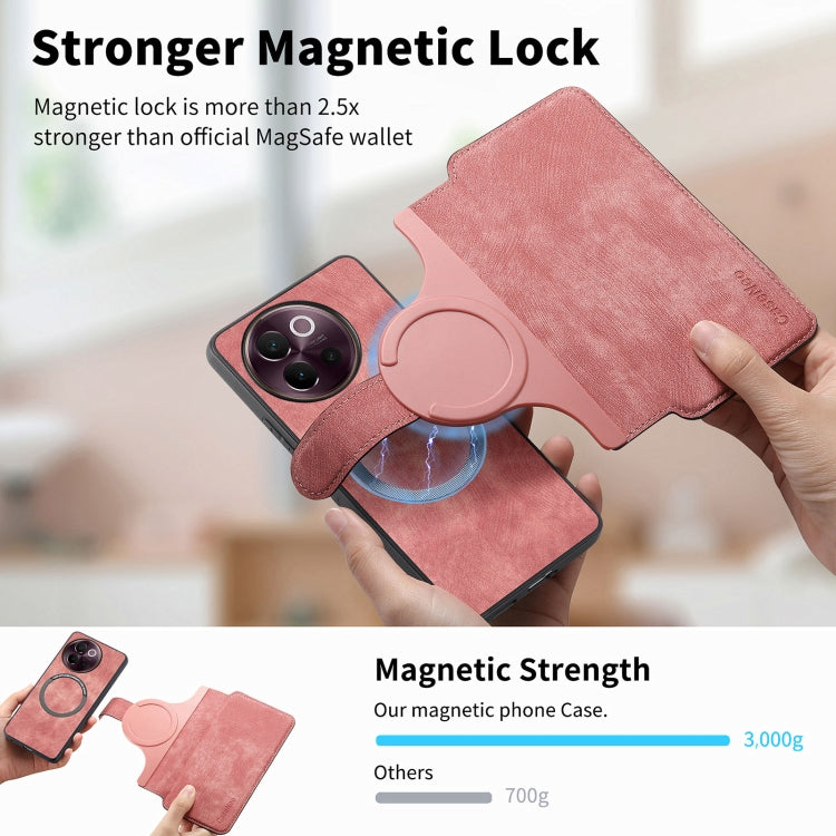 For vivo V40 Lite CaseNeo MagSafe RFID Anti-theft Retro Leather Phone Case