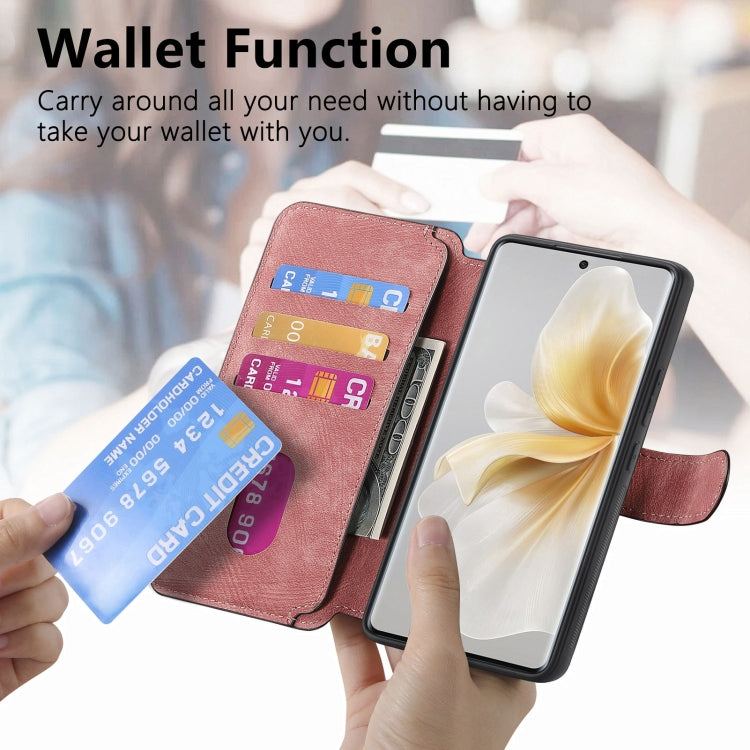 For vivo V40 Lite CaseNeo MagSafe RFID Anti-theft Retro Leather Phone Case