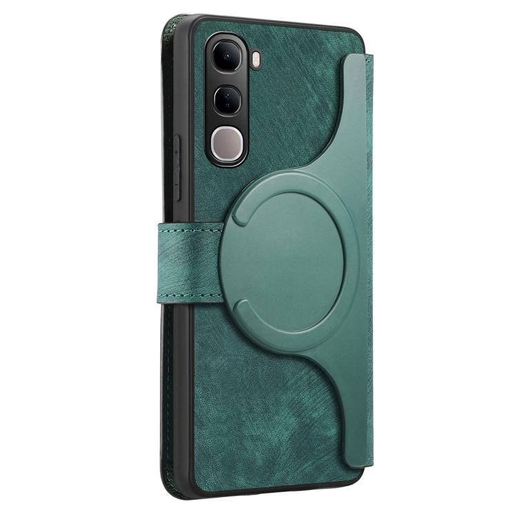 For vivo V40 SE / V40 Lite IDN CaseNeo MagSafe RFID Anti-theft Retro Leather Phone Case