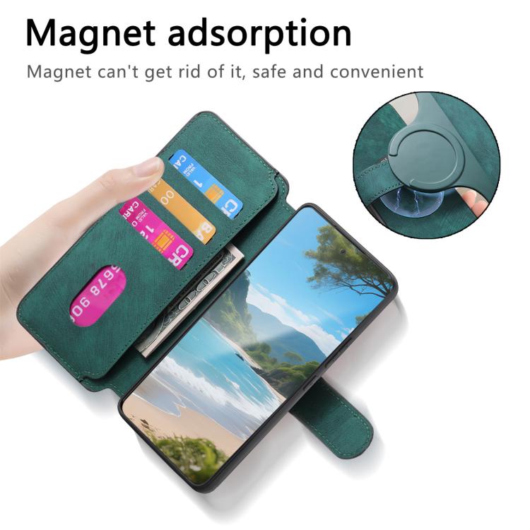 For vivo V40 SE / V40 Lite IDN CaseNeo MagSafe RFID Anti-theft Retro Leather Phone Case
