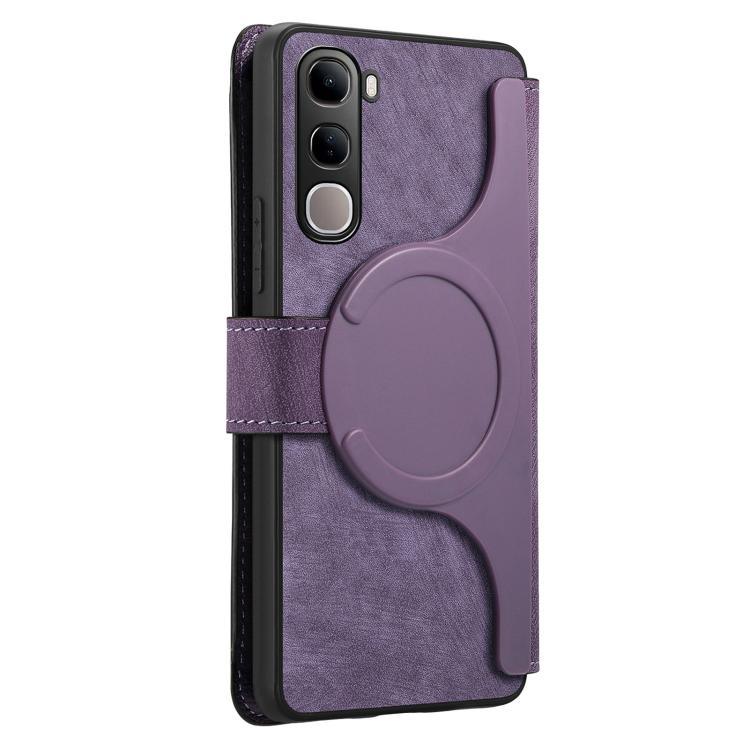 For vivo V40 SE / V40 Lite IDN CaseNeo MagSafe RFID Anti-theft Retro Leather Phone Case