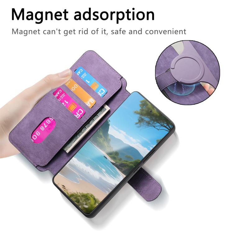 For vivo V40 SE / V40 Lite IDN CaseNeo MagSafe RFID Anti-theft Retro Leather Phone Case