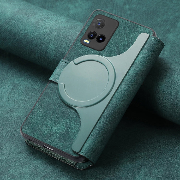 For vivo Y21s / Y32 / Y21T / Y3T CaseNeo MagSafe RFID Anti-theft Retro Leather Phone Case