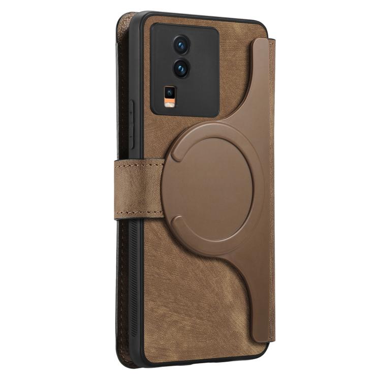 For vivo iQOO Neo7 CaseNeo MagSafe RFID Anti-theft Retro Leather Phone Case