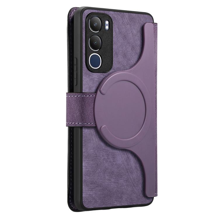 For vivo Y19s 4G CaseNeo MagSafe RFID Anti-theft Retro Leather Phone Case
