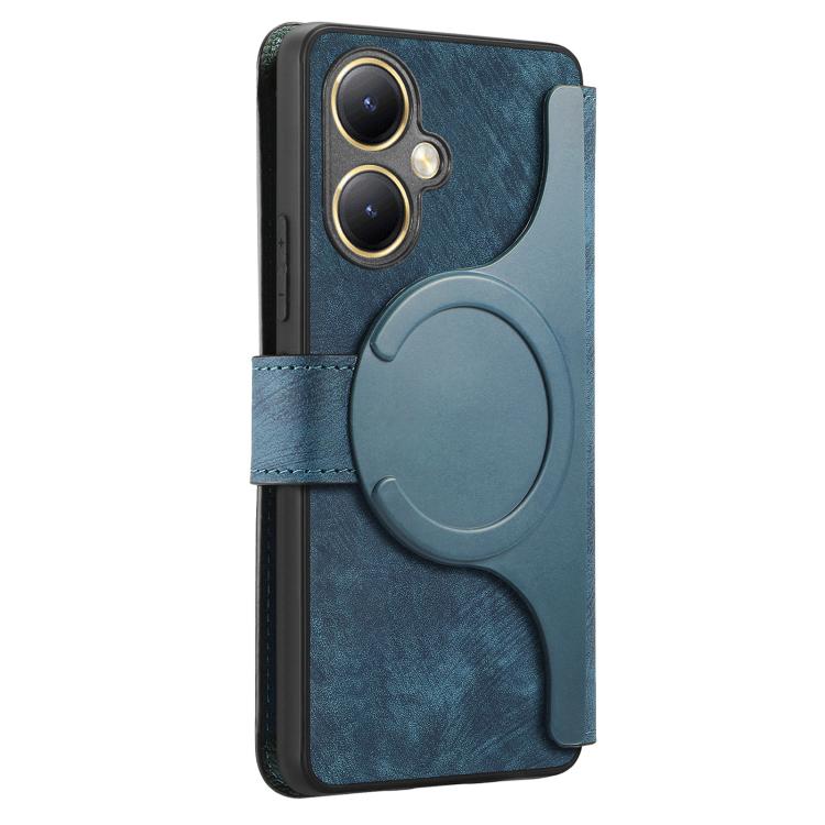 For vivo Y35+ CaseNeo MagSafe RFID Anti-theft Retro Leather Phone Case
