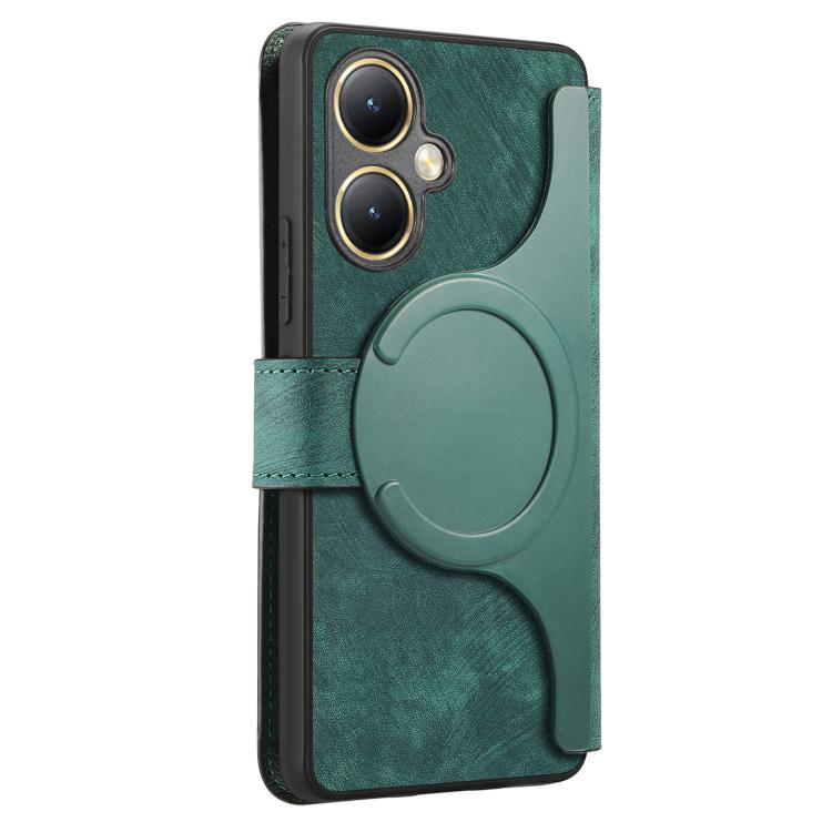 For vivo Y35+ CaseNeo MagSafe RFID Anti-theft Retro Leather Phone Case