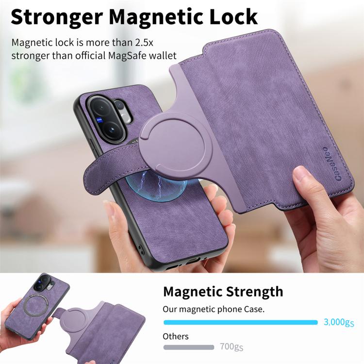 For vivo V60 5G CaseNeo MagSafe RFID Anti-theft Retro Leather Phone Case