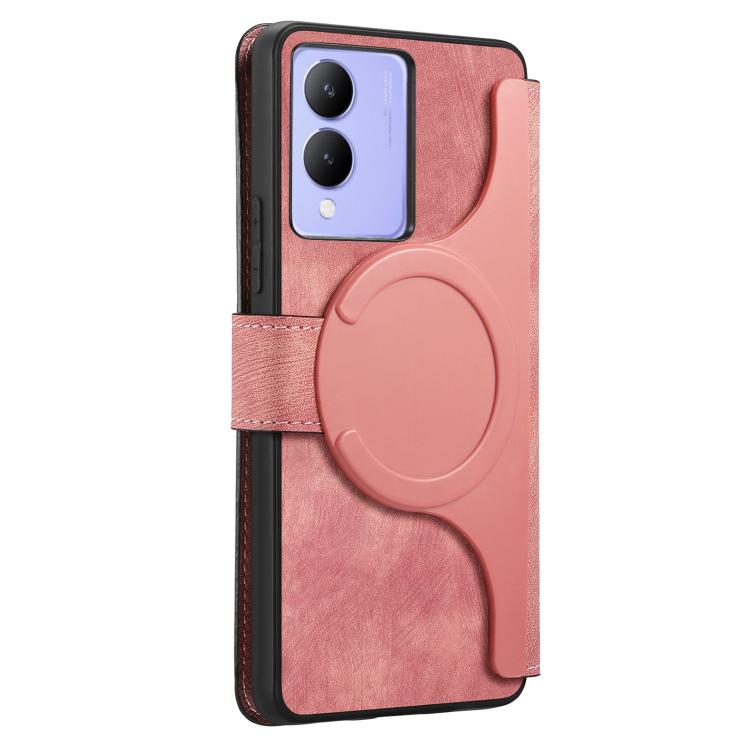 For vivo Y33t 4G / Y17s CaseNeo MagSafe RFID Anti-theft Retro Leather Phone Case