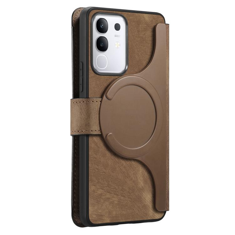 For vivo Y29 4G CaseNeo MagSafe RFID Anti-theft Retro Leather Phone Case