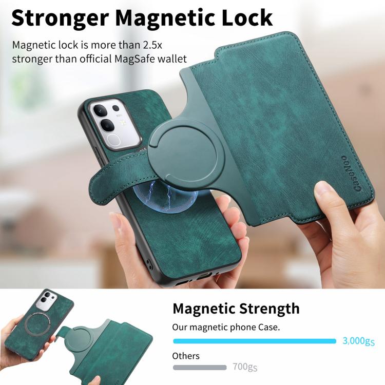 For vivo Y29 4G CaseNeo MagSafe RFID Anti-theft Retro Leather Phone Case