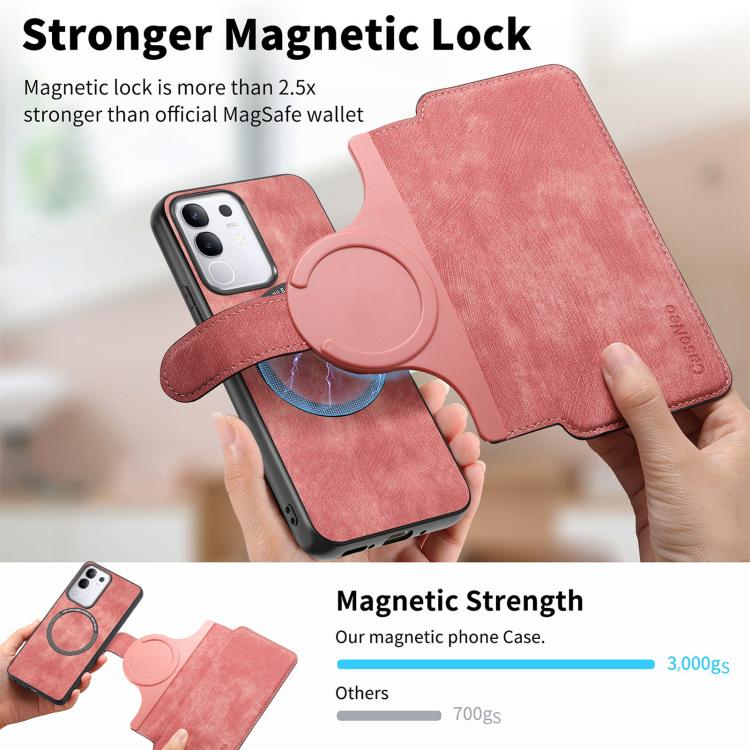 For vivo Y29 4G CaseNeo MagSafe RFID Anti-theft Retro Leather Phone Case