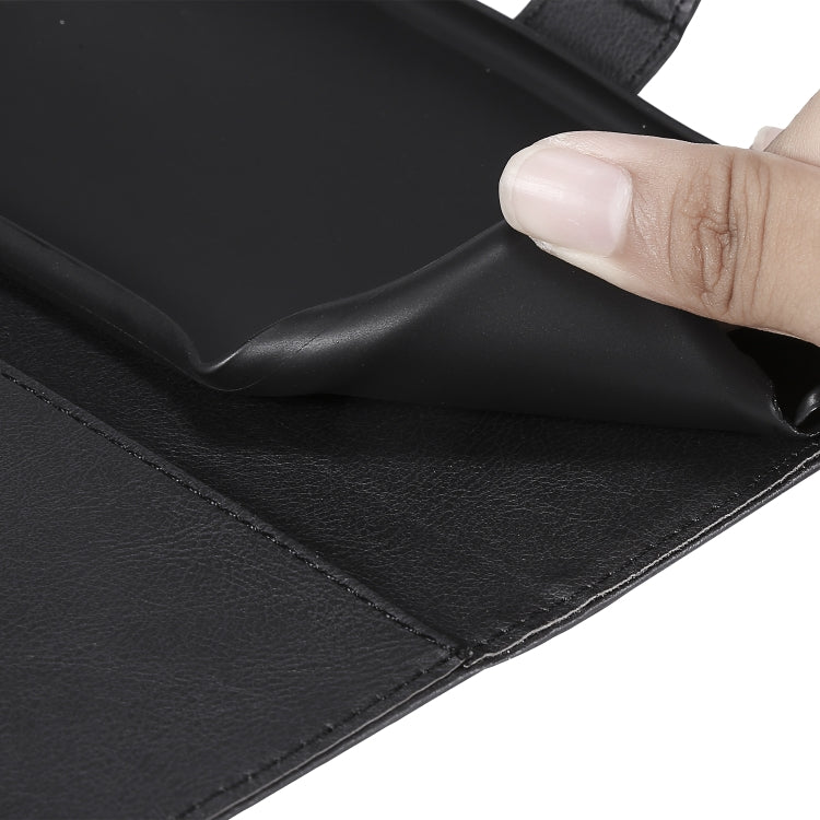 For Xiaomi Redmi 9 Solid Color Horizontal Flip Protective Leather Case with Holder & Card Slots & Wallet & Photo Frame & Lanyard