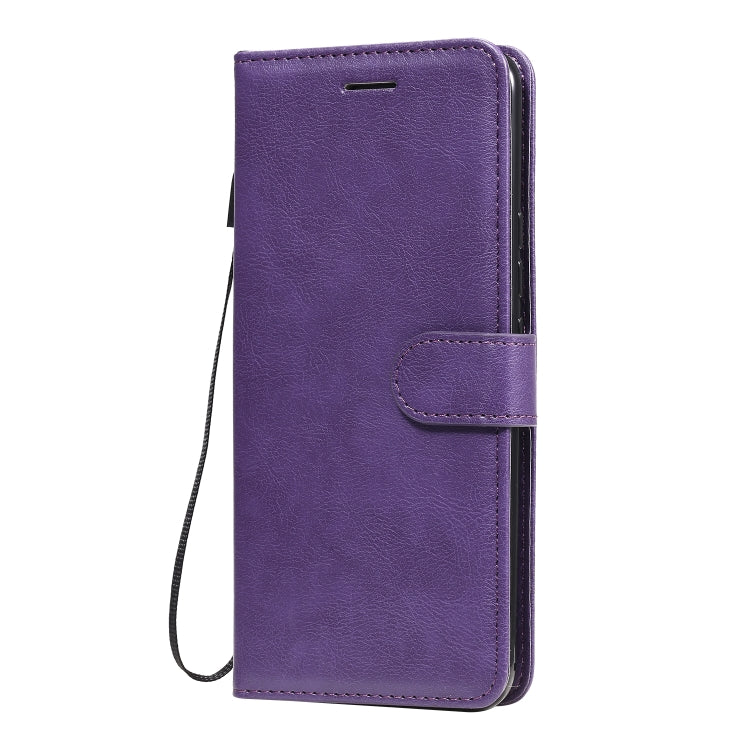 For Xiaomi Mi 10 Lite Solid Color Horizontal Flip Protective Leather Case with Holder & Card Slots & Wallet & Photo Frame & Lanyard