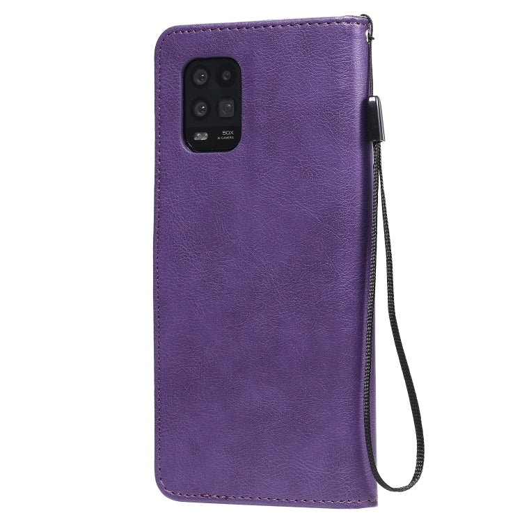For Xiaomi Mi 10 Lite Solid Color Horizontal Flip Protective Leather Case with Holder & Card Slots & Wallet & Photo Frame & Lanyard
