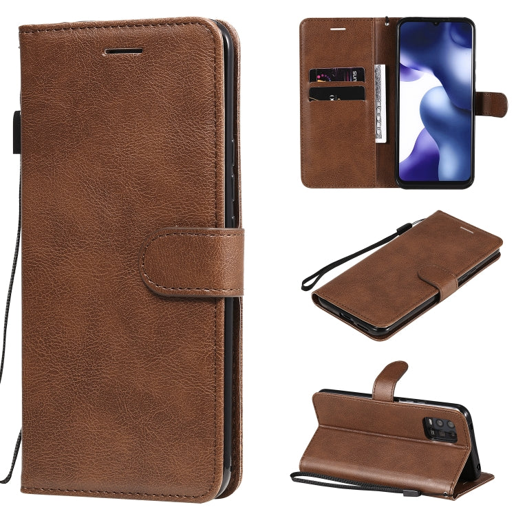 For Xiaomi Mi 10 Lite Solid Color Horizontal Flip Protective Leather Case with Holder & Card Slots & Wallet & Photo Frame & Lanyard