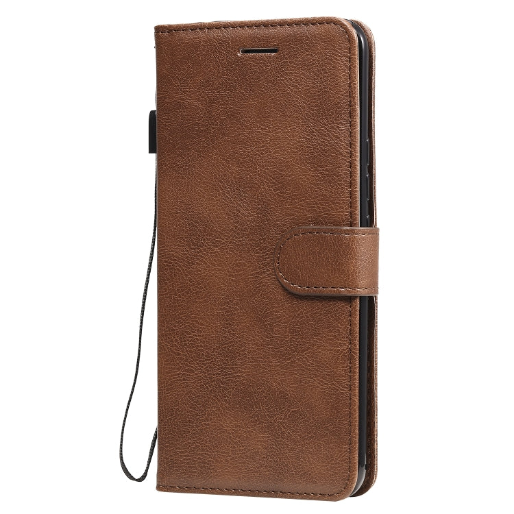 For Xiaomi Mi 10 Lite Solid Color Horizontal Flip Protective Leather Case with Holder & Card Slots & Wallet & Photo Frame & Lanyard