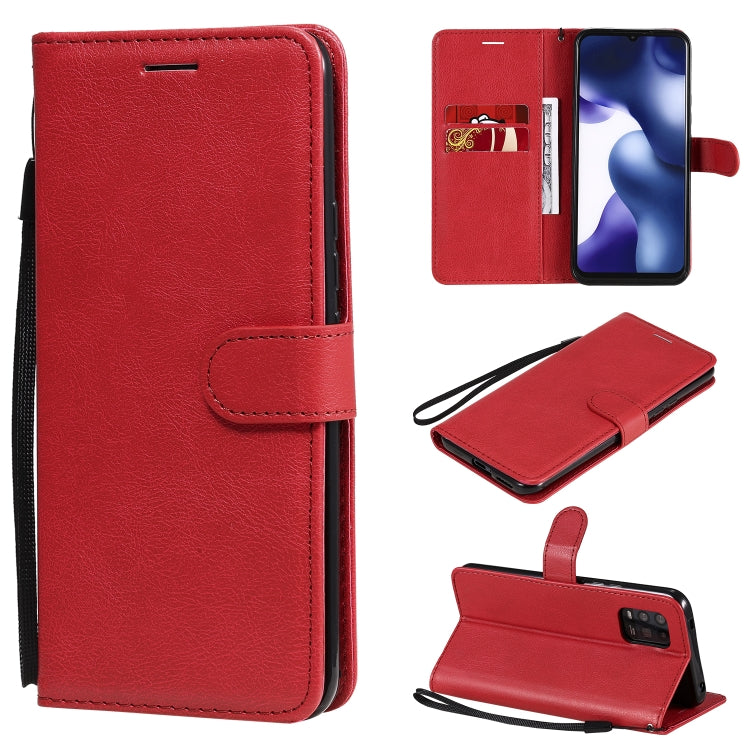 For Xiaomi Mi 10 Lite Solid Color Horizontal Flip Protective Leather Case with Holder & Card Slots & Wallet & Photo Frame & Lanyard