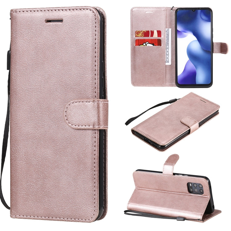 For Xiaomi Mi 10 Lite Solid Color Horizontal Flip Protective Leather Case with Holder & Card Slots & Wallet & Photo Frame & Lanyard