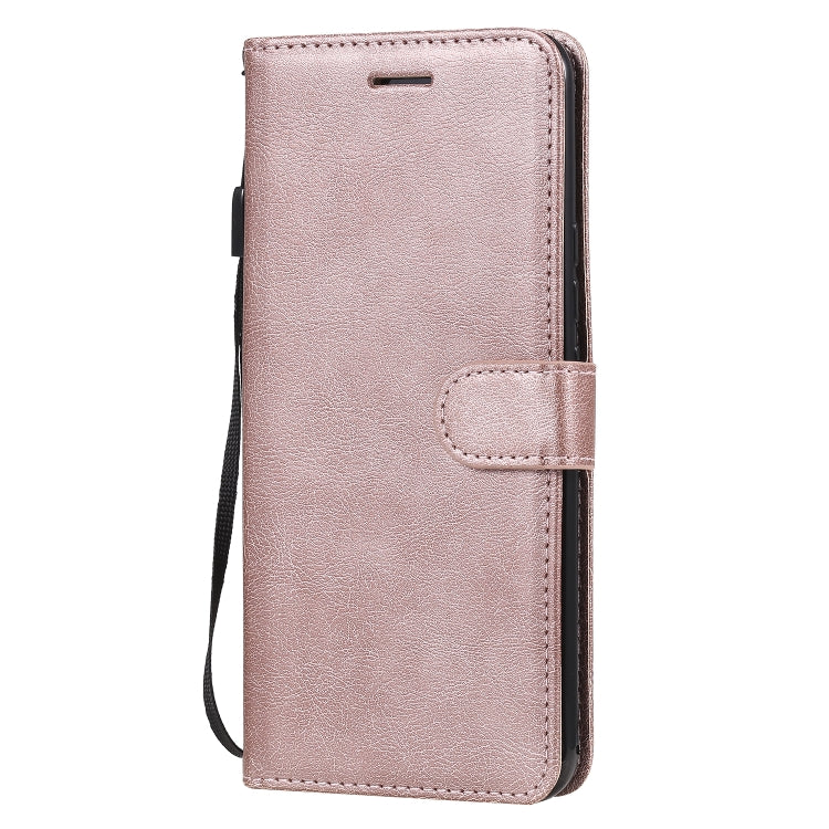 For Xiaomi Mi 10 Lite Solid Color Horizontal Flip Protective Leather Case with Holder & Card Slots & Wallet & Photo Frame & Lanyard