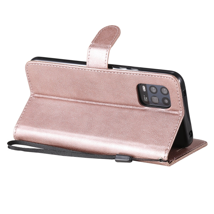 For Xiaomi Mi 10 Lite Solid Color Horizontal Flip Protective Leather Case with Holder & Card Slots & Wallet & Photo Frame & Lanyard