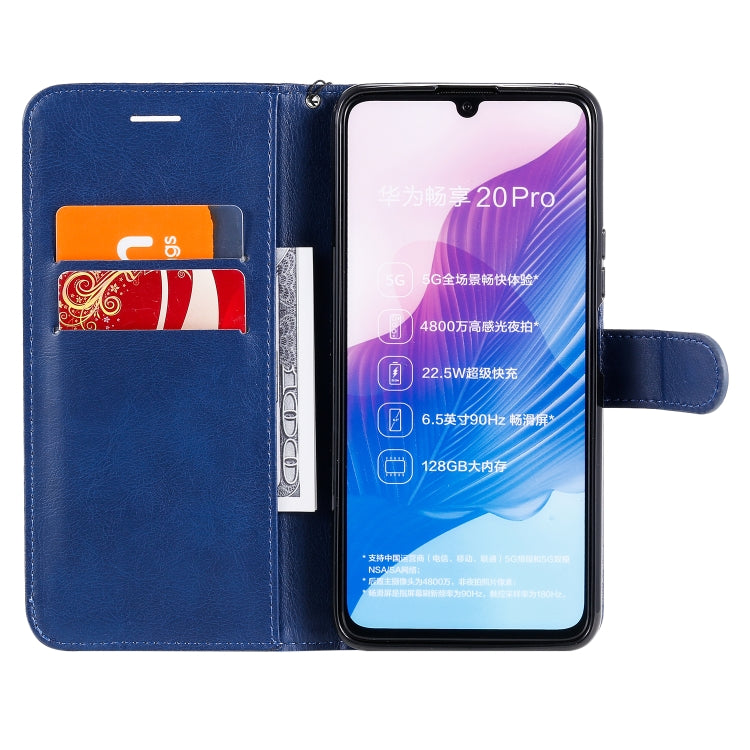 For Huawei Enjoy Z Solid Color Horizontal Flip Protective Leather Case with Holder & Card Slots & Wallet & Photo Frame & Lanyard