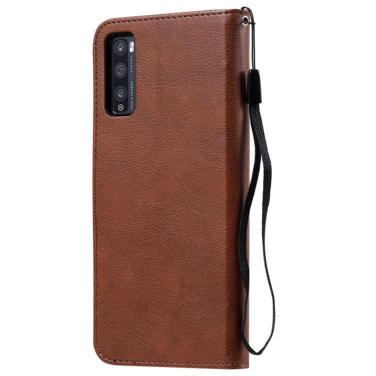 For Huawei Enjoy Z Solid Color Horizontal Flip Protective Leather Case with Holder & Card Slots & Wallet & Photo Frame & Lanyard