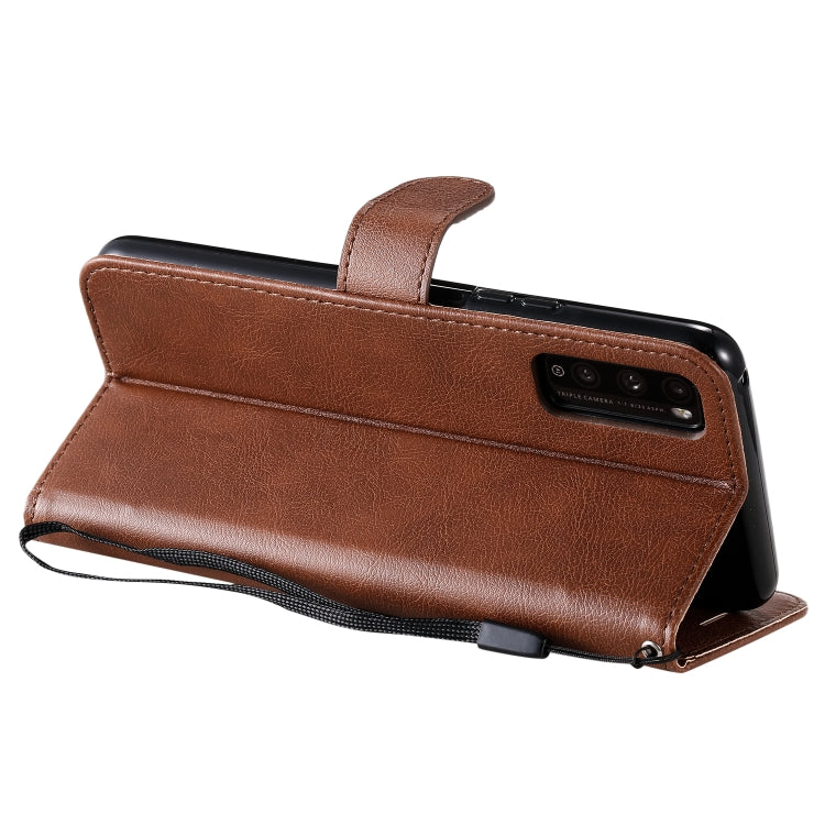 For Huawei Enjoy Z Solid Color Horizontal Flip Protective Leather Case with Holder & Card Slots & Wallet & Photo Frame & Lanyard