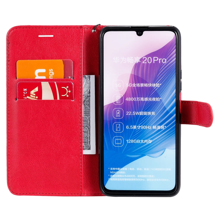 For Huawei Enjoy Z Solid Color Horizontal Flip Protective Leather Case with Holder & Card Slots & Wallet & Photo Frame & Lanyard