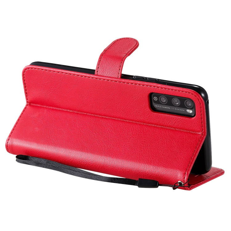 For Huawei Enjoy Z Solid Color Horizontal Flip Protective Leather Case with Holder & Card Slots & Wallet & Photo Frame & Lanyard