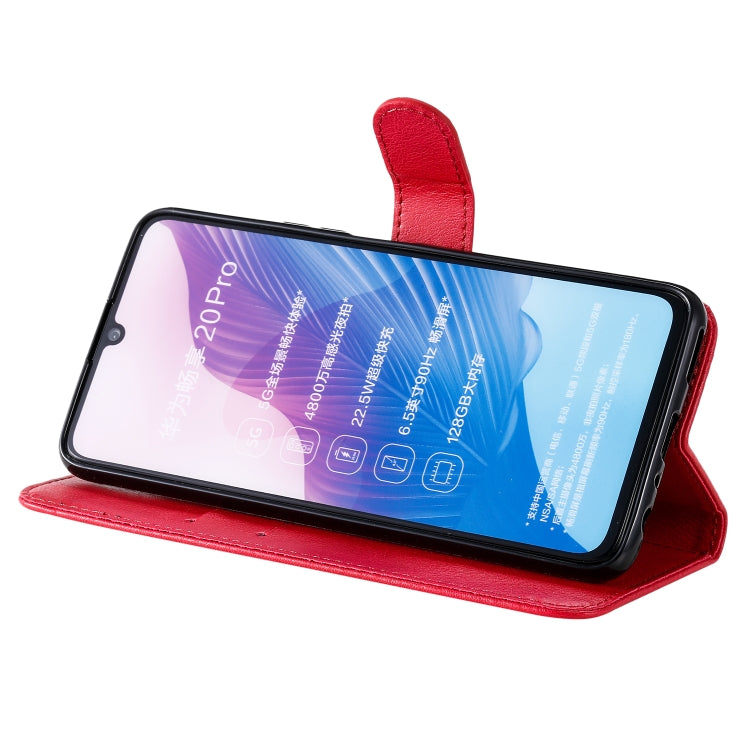 For Huawei Enjoy Z Solid Color Horizontal Flip Protective Leather Case with Holder & Card Slots & Wallet & Photo Frame & Lanyard