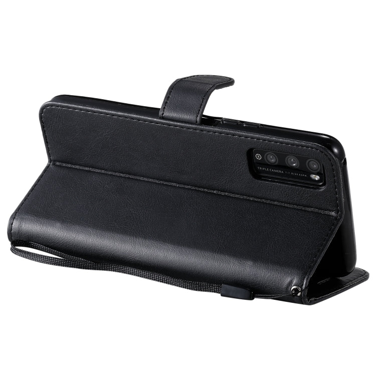 For Huawei Enjoy Z Solid Color Horizontal Flip Protective Leather Case with Holder & Card Slots & Wallet & Photo Frame & Lanyard