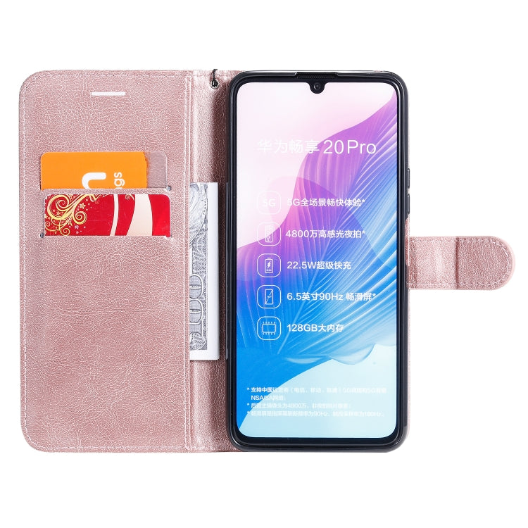 For Huawei Enjoy Z Solid Color Horizontal Flip Protective Leather Case with Holder & Card Slots & Wallet & Photo Frame & Lanyard