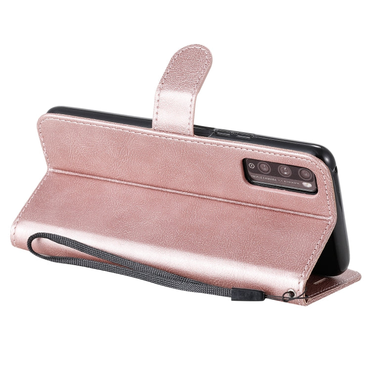 For Huawei Enjoy Z Solid Color Horizontal Flip Protective Leather Case with Holder & Card Slots & Wallet & Photo Frame & Lanyard