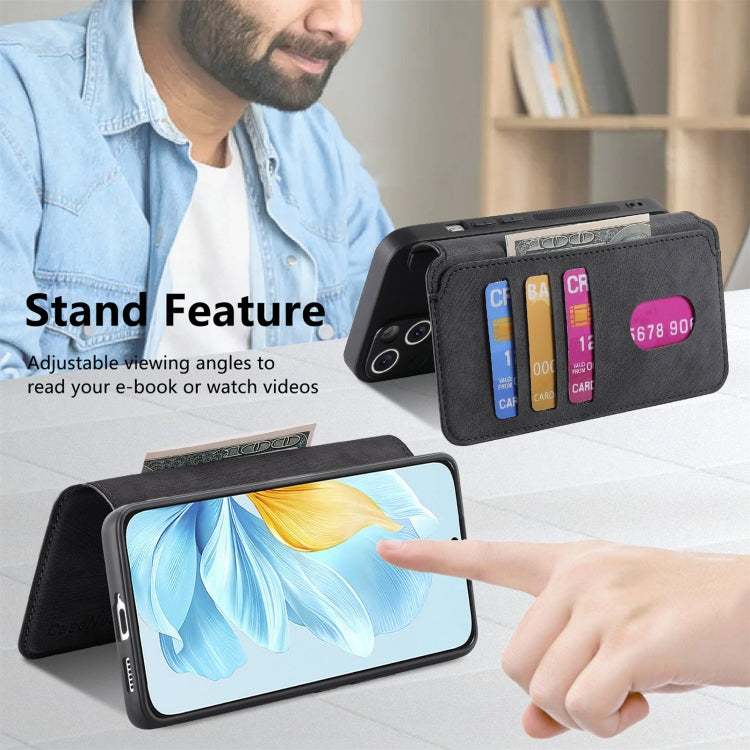For Honor 200 Lite Global CaseNeo MagSafe RFID Anti-theft Retro Leather Phone Case