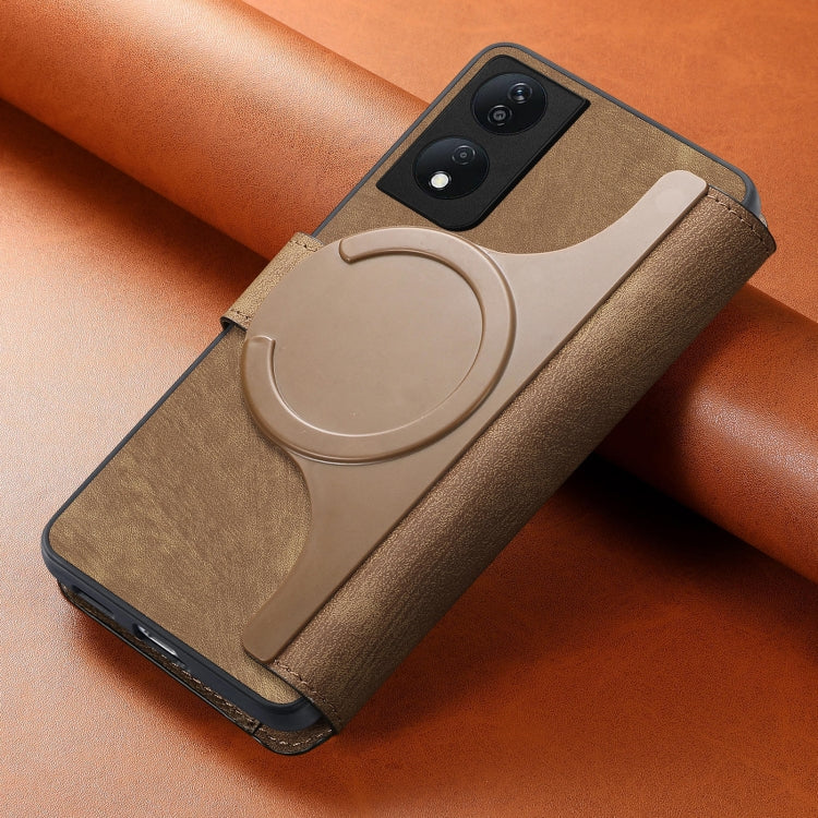 For Honor X7b CaseNeo MagSafe RFID Anti-theft Retro Leather Phone Case