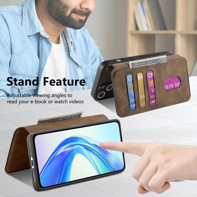 For Honor X7b CaseNeo MagSafe RFID Anti-theft Retro Leather Phone Case