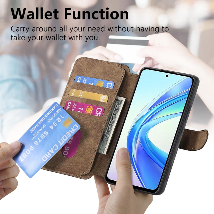 For Honor X7b CaseNeo MagSafe RFID Anti-theft Retro Leather Phone Case