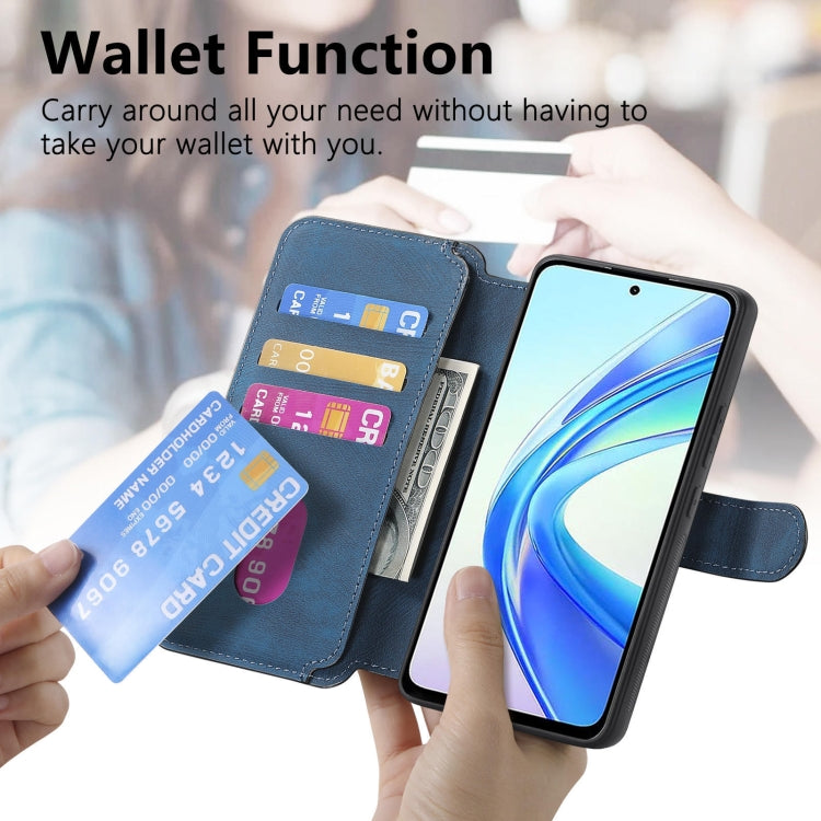 For Honor X7b CaseNeo MagSafe RFID Anti-theft Retro Leather Phone Case