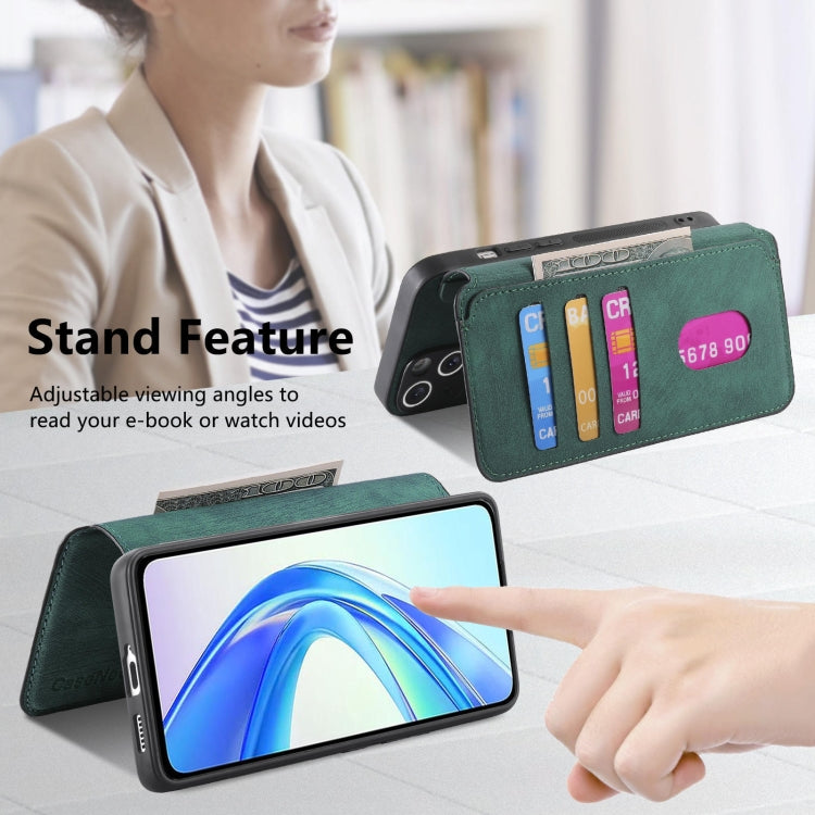 For Honor X7b CaseNeo MagSafe RFID Anti-theft Retro Leather Phone Case