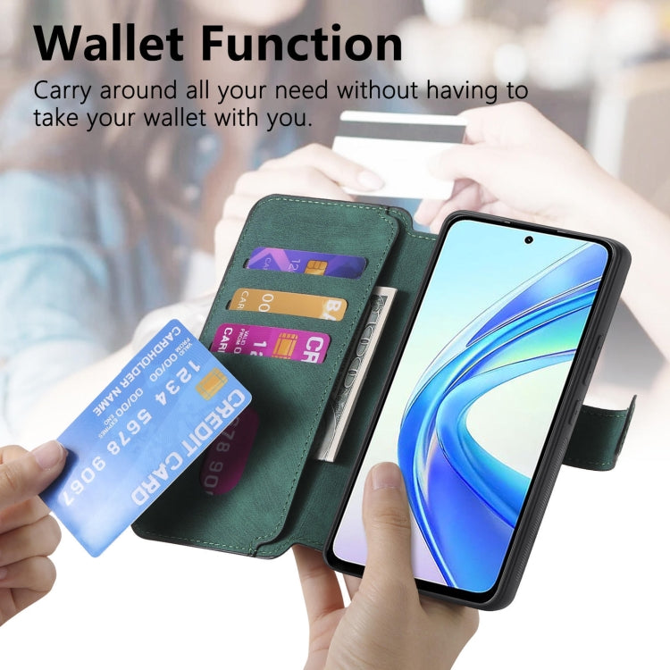 For Honor X7b CaseNeo MagSafe RFID Anti-theft Retro Leather Phone Case