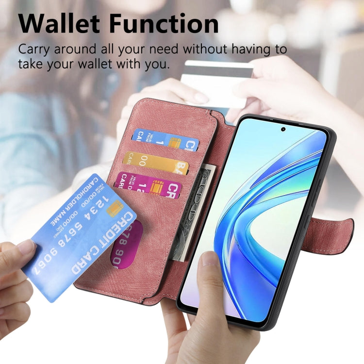 For Honor X7b CaseNeo MagSafe RFID Anti-theft Retro Leather Phone Case