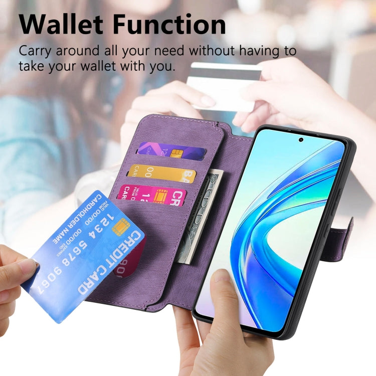 For Honor X7b CaseNeo MagSafe RFID Anti-theft Retro Leather Phone Case