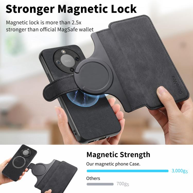 For Honor X70 5G CaseNeo MagSafe RFID Anti-theft Retro Leather Phone Case