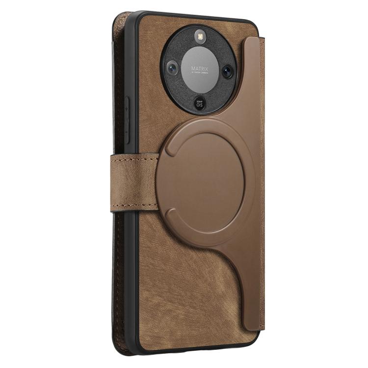 For Honor X70 5G CaseNeo MagSafe RFID Anti-theft Retro Leather Phone Case