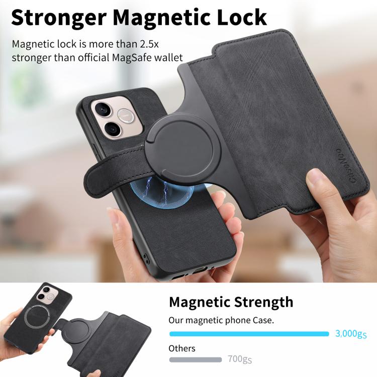 For Honor 600 Lite Global CaseNeo MagSafe RFID Anti-theft Retro Leather Phone Case