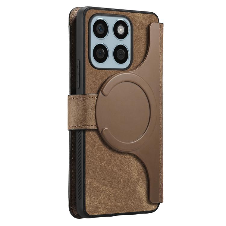 For Honor X8c 4G CaseNeo MagSafe RFID Anti-theft Retro Leather Phone Case