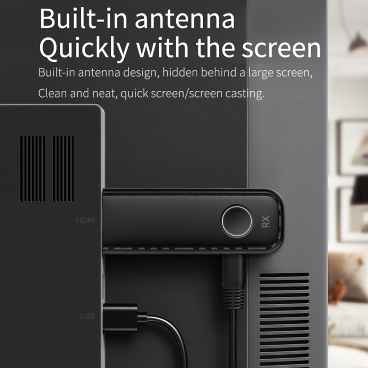 G57 Smart Wireless Assistance System HDMI Wireless Extender with Transmitter and Receiver - Black