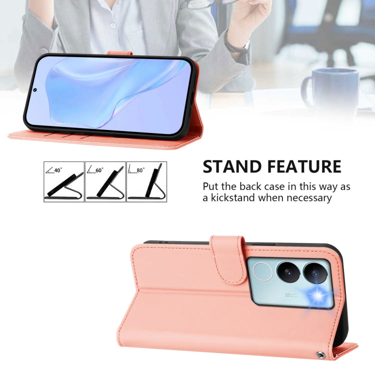 For vivo V29 5G Global / V29 Pro Skin Feel Solid Color Leather Phone Case with Lanyard
