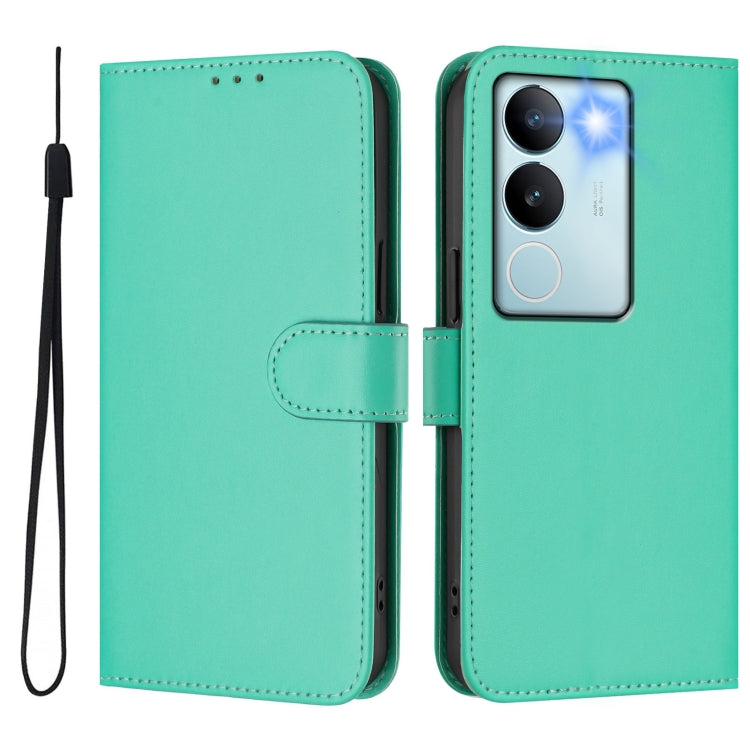 For vivo V29 5G Global / V29 Pro Skin Feel Solid Color Leather Phone Case with Lanyard